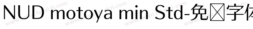 NUD motoya min Std字体转换